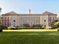 University campus with international students